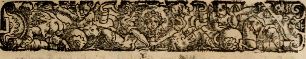 An illustration from Le diece veglie di Bartolomeo Arnigio, de gli ammendati costvmi dell' hvmana vita, nelle quali non sol si tratta di quelle vertù, ch'à uiuer nella luce de gli huomini, & di Dio bisogneuoli sono, 1577, leaf 14