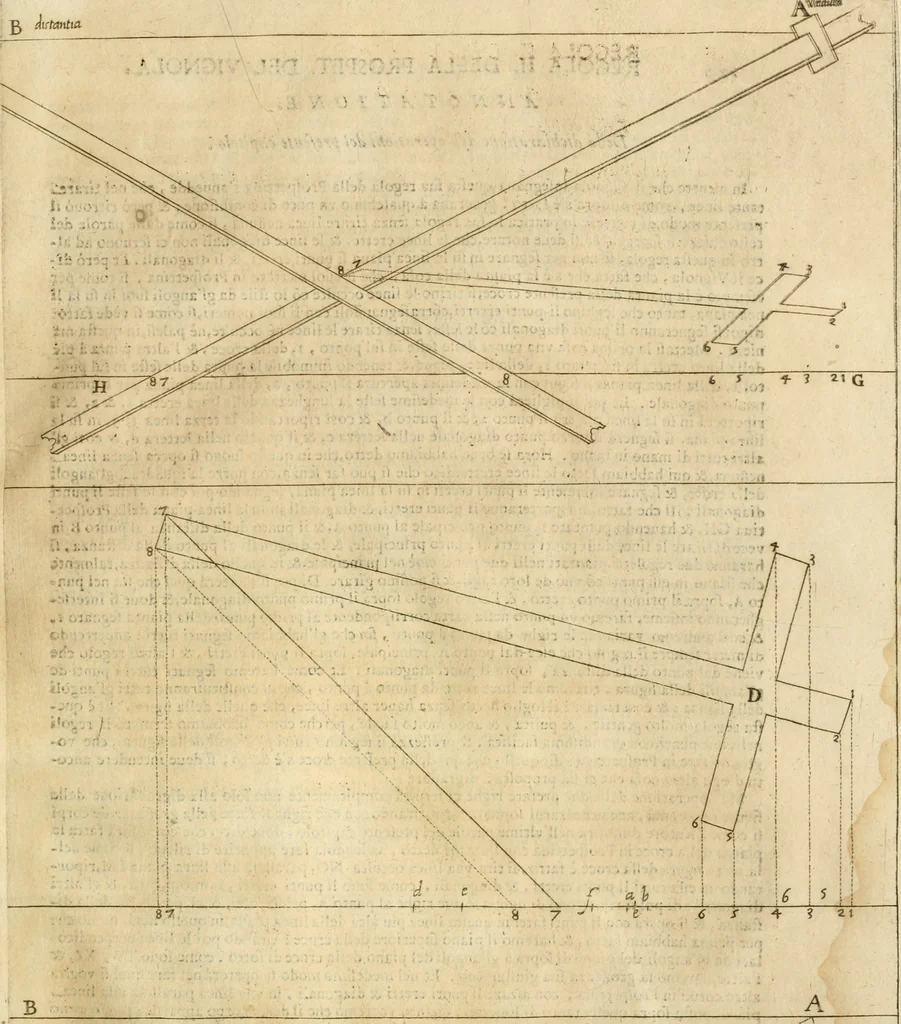 An illustration from Le due regole della prospettiua pratica, 1611, leaf 130