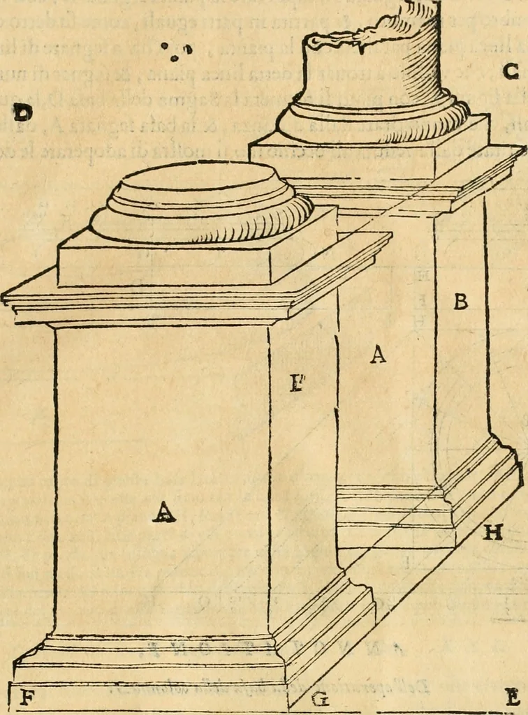 An illustration from Le due regole della prospettiua pratica, 1611, leaf 148