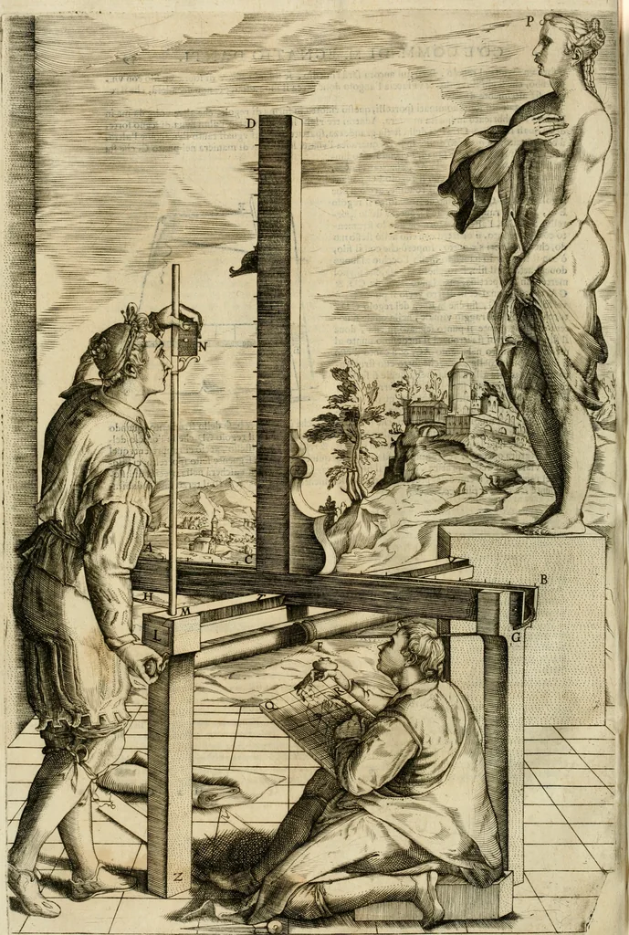 An illustration from Le due regole della prospettiua pratica, 1611, leaf 71