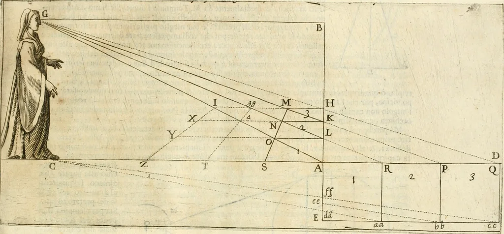 An illustration from Le due regole della prospettiua pratica, 1611, leaf 80