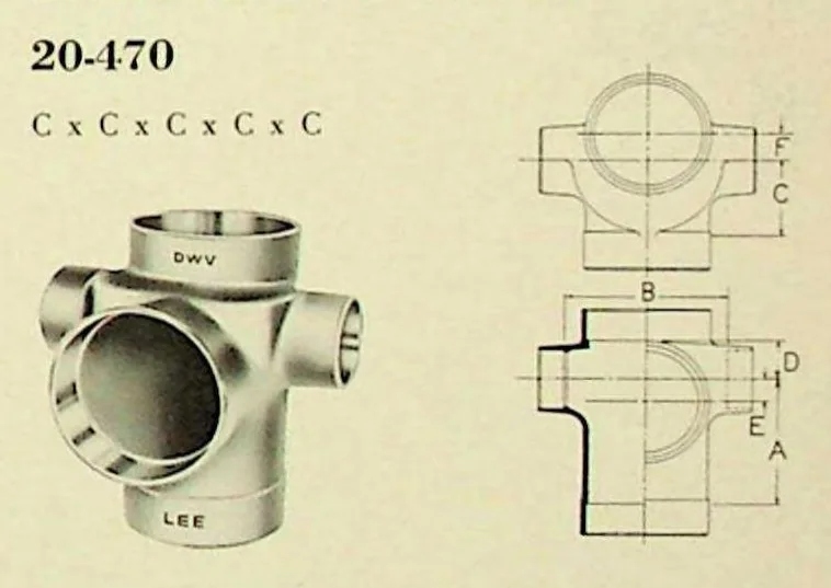 An illustration from Lee Brothers - Cast Bronze Fittings and Valves 1964, 1964, leaf 32
