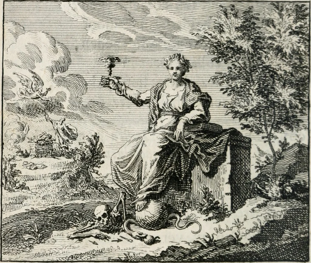 An illustration from Leerzaame zinnebeelden, en Bybel-stoffen : bestaande in Het leven van den propheet Elisa, Moses aanspraak aan Israël, en De verheugde Zacharias, 1756, leaf 39