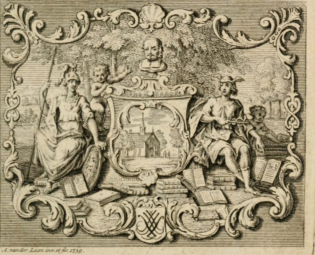 An illustration from Leerzaame zinnebeelden, en Bybel-stoffen : bestaande in Het leven van den propheet Elisa, Moses aanspraak aan Israël, en De verheugde Zacharias, 1756, leaf 8