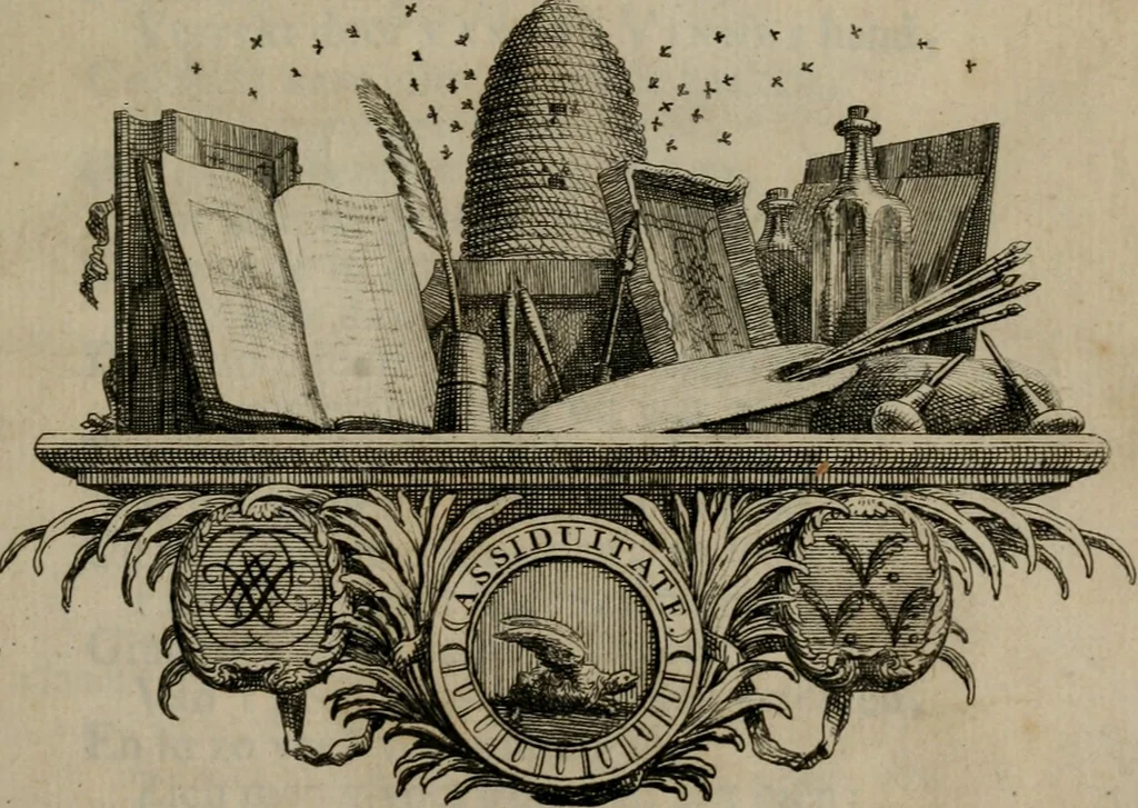 An illustration from Leerzaame zinnebeelden, 1757, leaf 10