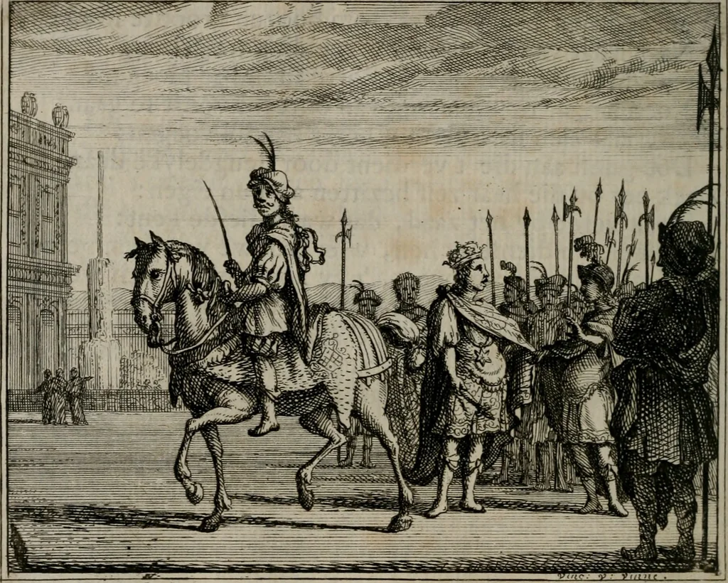 An illustration from Leerzaame zinnebeelden, 1757, leaf 107