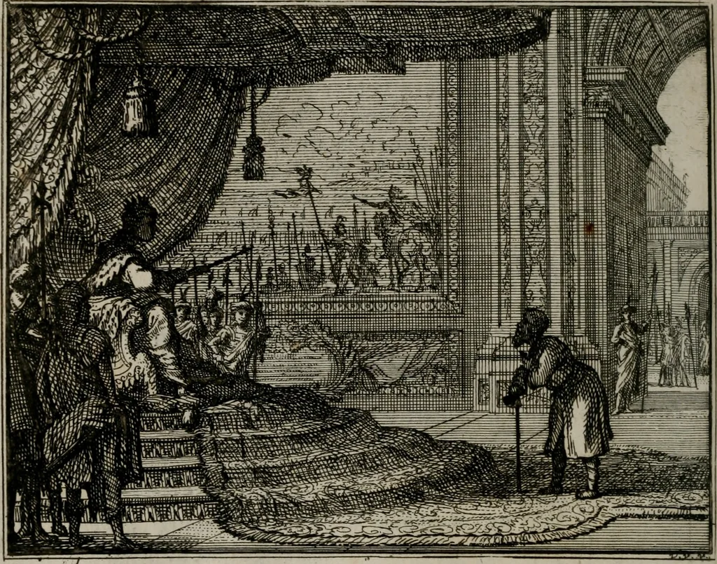 An illustration from Leerzaame zinnebeelden, 1757, leaf 111