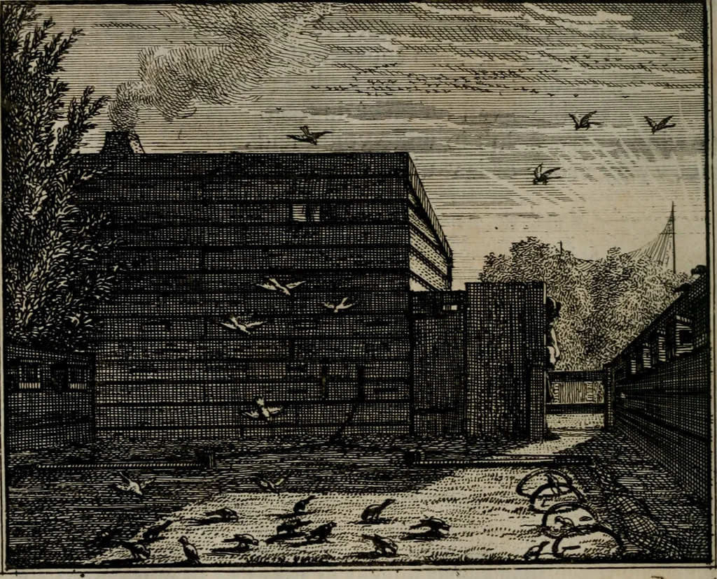 An illustration from Leerzaame zinnebeelden, 1757, leaf 117