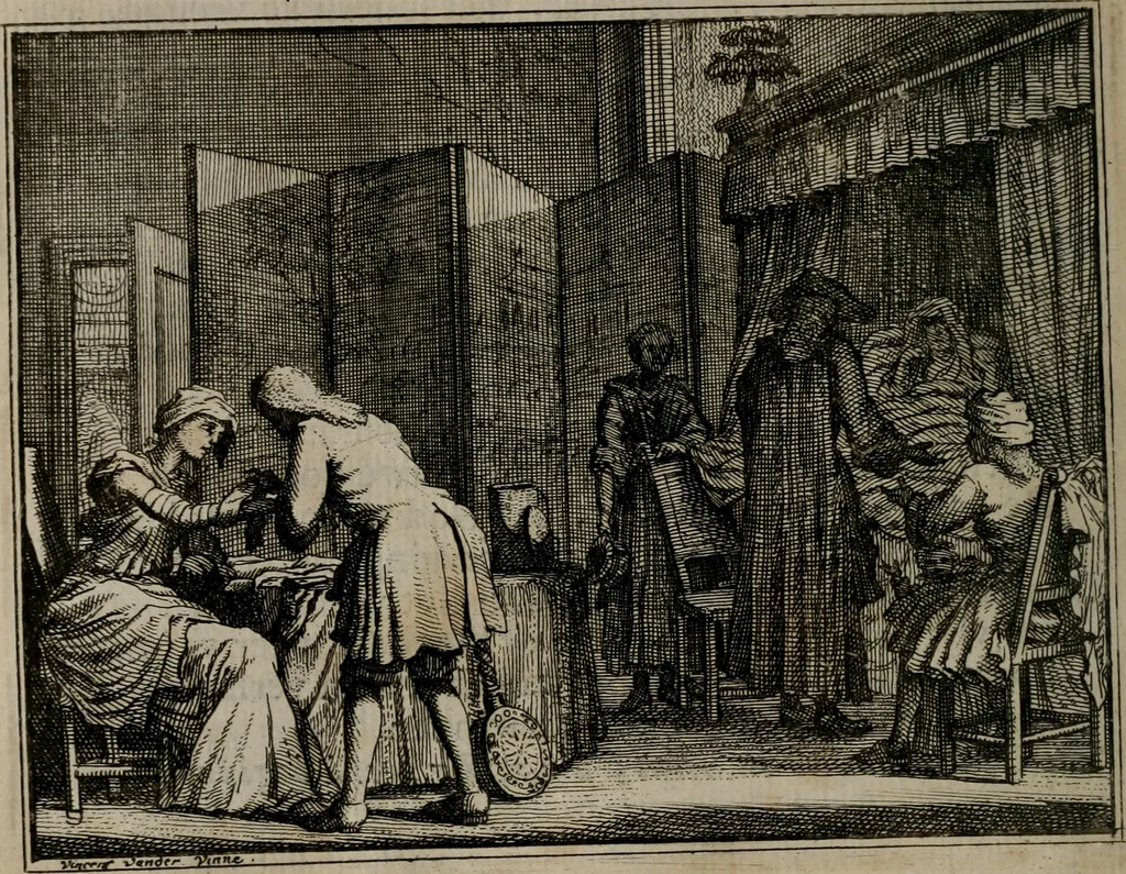 An illustration from Leerzaame zinnebeelden, 1757, leaf 149