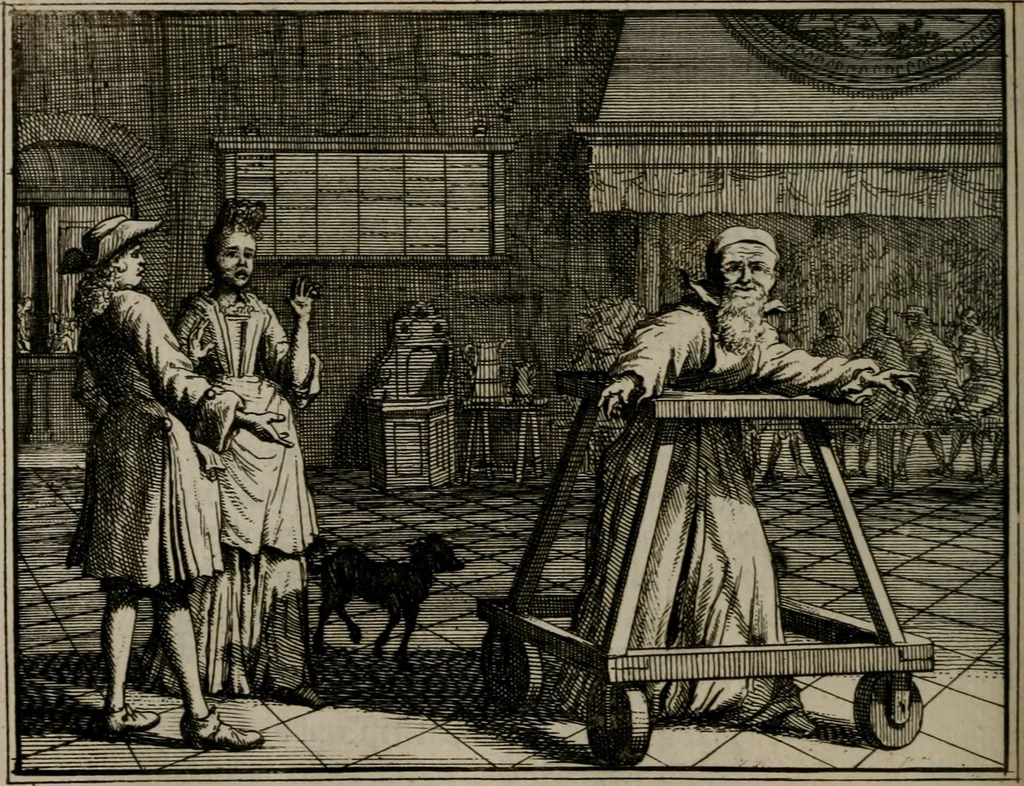 An illustration from Leerzaame zinnebeelden, 1757, leaf 163