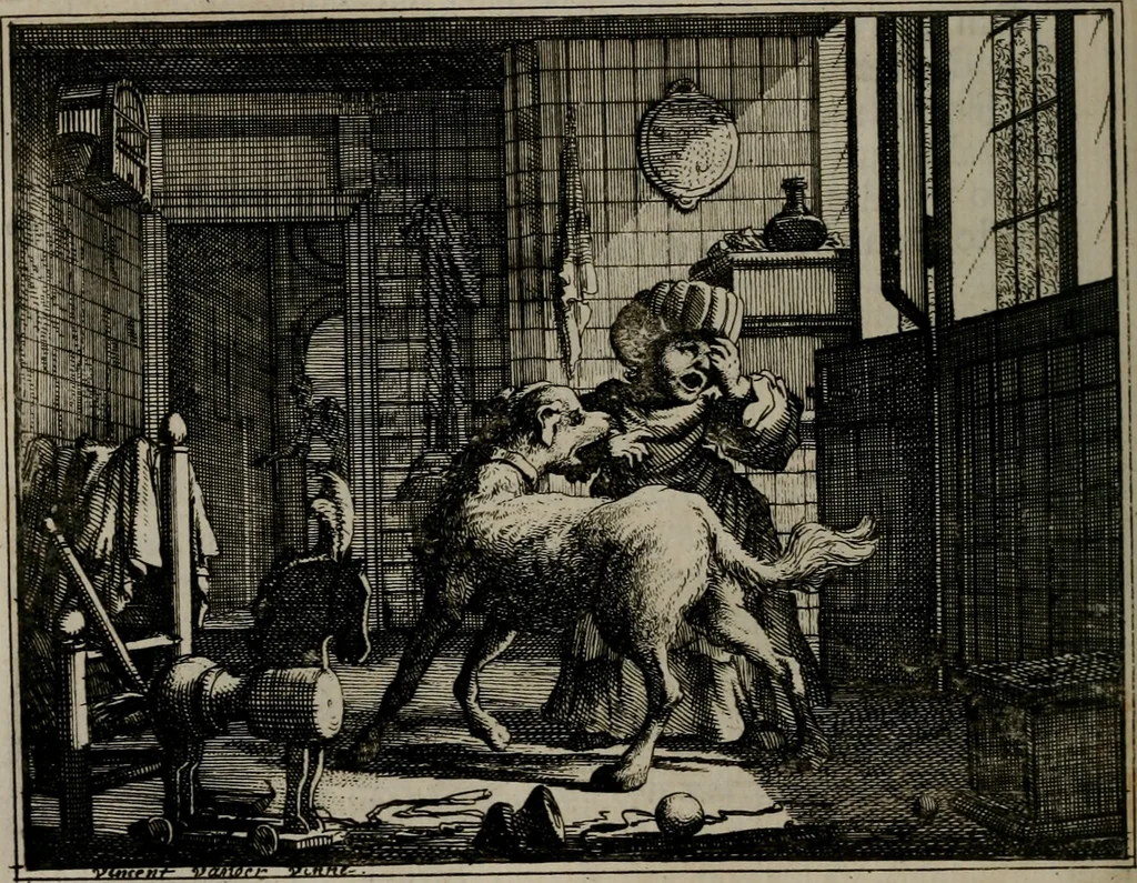An illustration from Leerzaame zinnebeelden, 1757, leaf 177