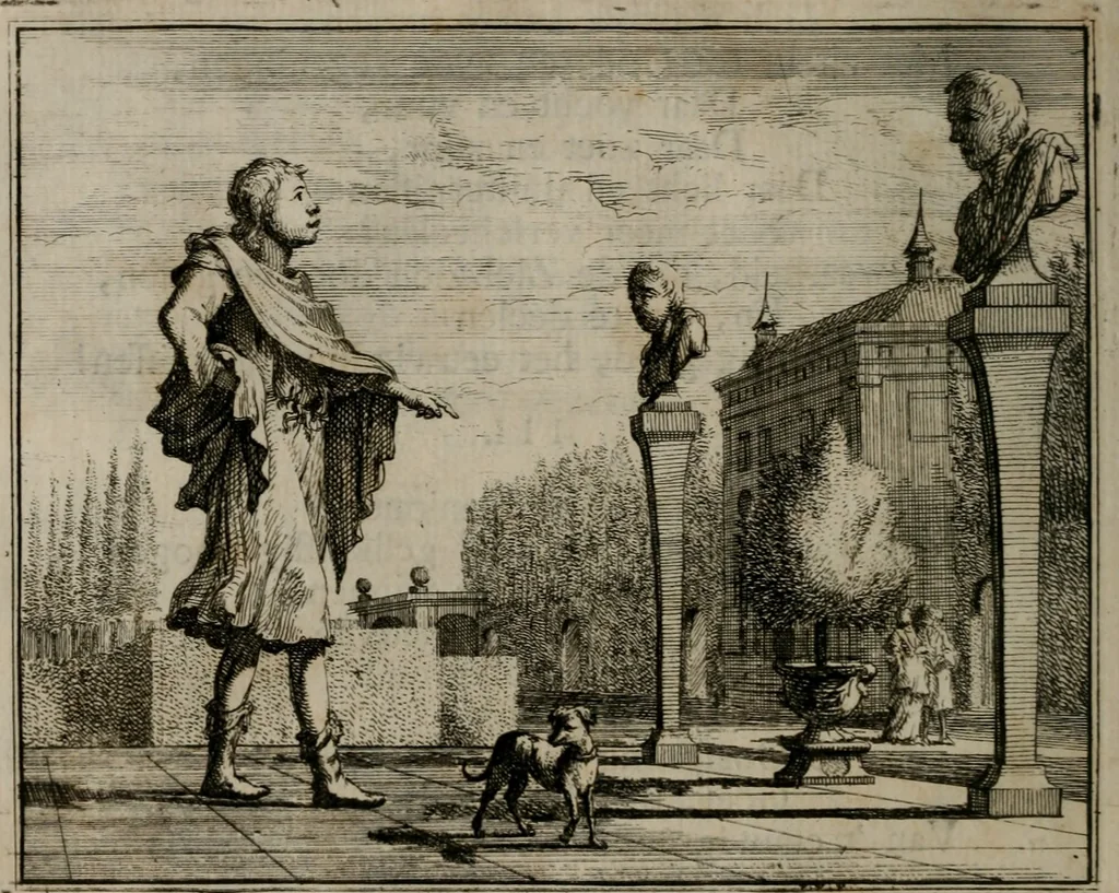 An illustration from Leerzaame zinnebeelden, 1757, leaf 25