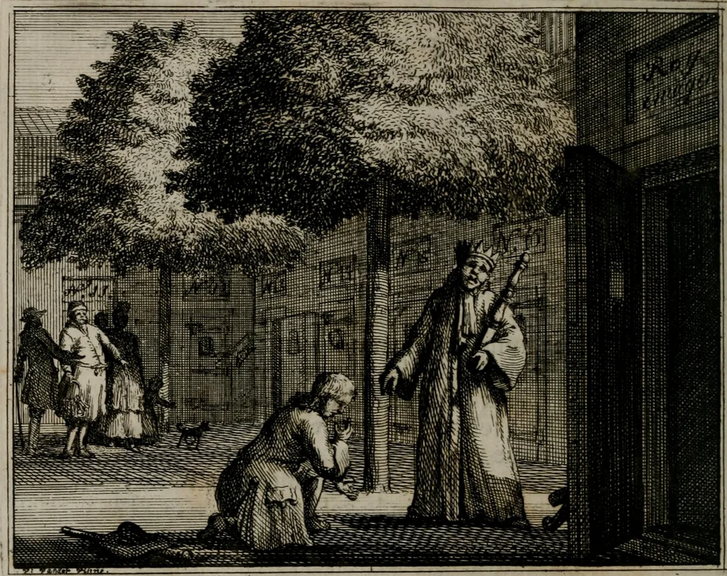 An illustration from Leerzaame zinnebeelden, 1757, leaf 61