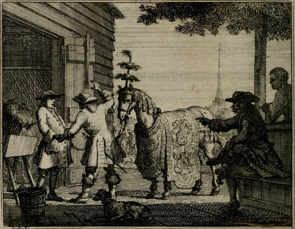 An illustration from Leerzaame zinnebeelden, 1757, leaf 75