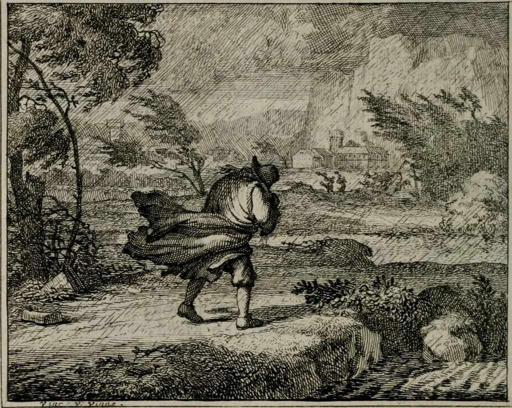 An illustration from Leerzaame zinnebeelden, 1757, leaf 95