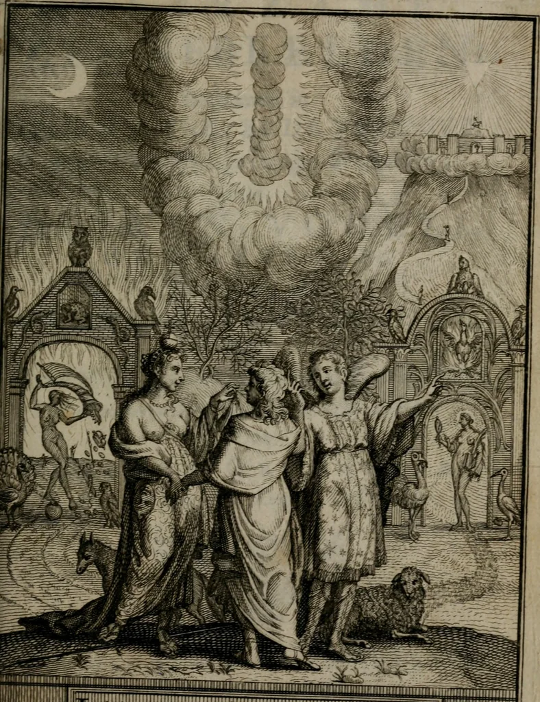 An illustration from Leerzame zinnebeelden : bestaande in christelyke bedenkingen door vergelykinge eeniger schepfelen ..., 1704, leaf 10