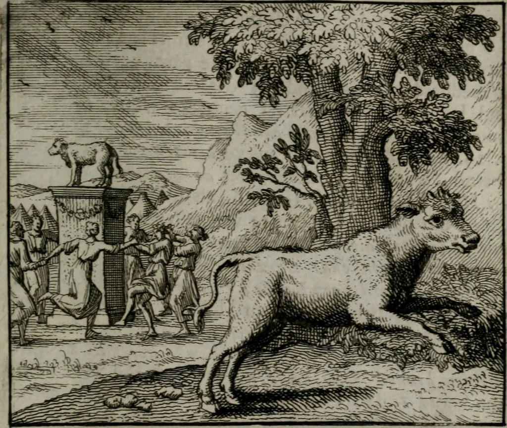 An illustration from Leerzame zinnebeelden : bestaande in christelyke bedenkingen door vergelykinge eeniger schepfelen ..., 1704, leaf 100