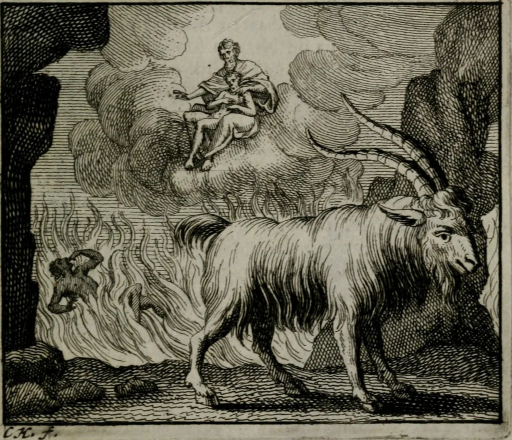 An illustration from Leerzame zinnebeelden : bestaande in christelyke bedenkingen door vergelykinge eeniger schepfelen ..., 1704, leaf 106