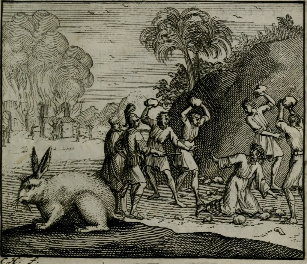 An illustration from Leerzame zinnebeelden : bestaande in christelyke bedenkingen door vergelykinge eeniger schepfelen ..., 1704, leaf 134