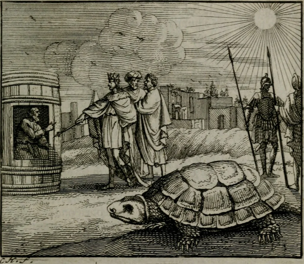 An illustration from Leerzame zinnebeelden : bestaande in christelyke bedenkingen door vergelykinge eeniger schepfelen ..., 1704, leaf 138