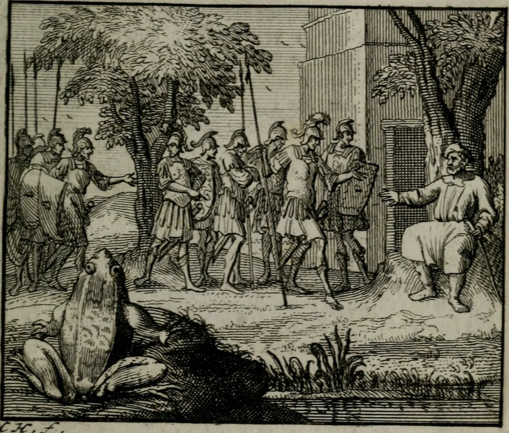 An illustration from Leerzame zinnebeelden : bestaande in christelyke bedenkingen door vergelykinge eeniger schepfelen ..., 1704, leaf 142