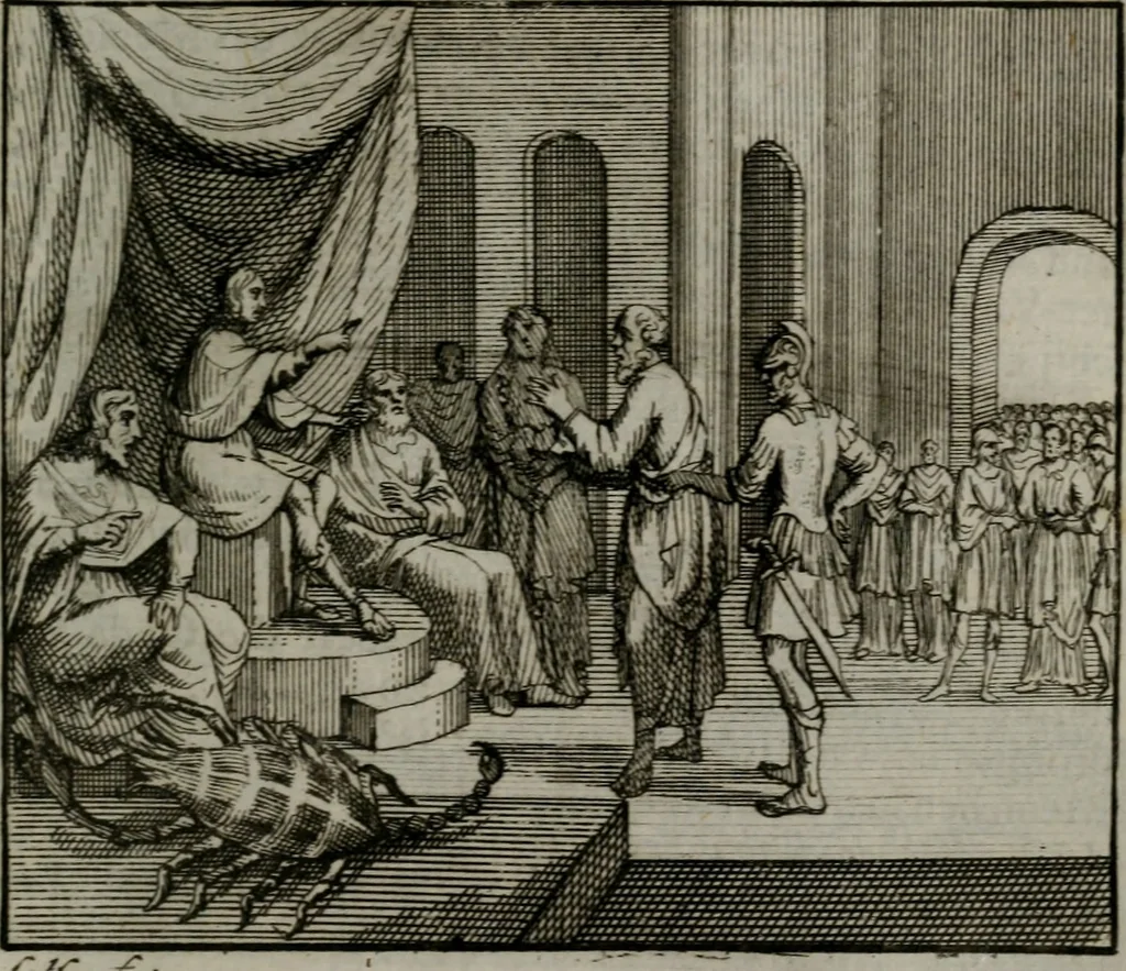 An illustration from Leerzame zinnebeelden : bestaande in christelyke bedenkingen door vergelykinge eeniger schepfelen ..., 1704, leaf 154