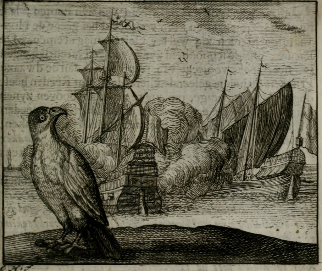An illustration from Leerzame zinnebeelden : bestaande in christelyke bedenkingen door vergelykinge eeniger schepfelen ..., 1704, leaf 174