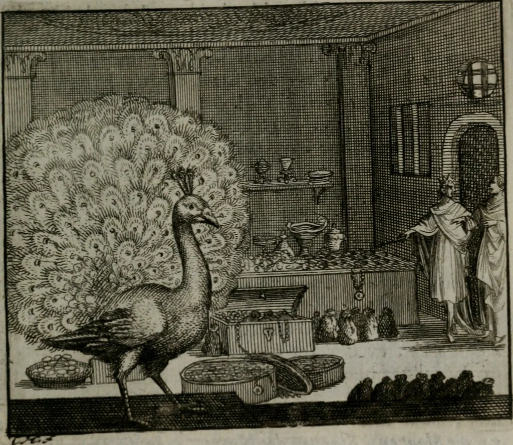 An illustration from Leerzame zinnebeelden : bestaande in christelyke bedenkingen door vergelykinge eeniger schepfelen ..., 1704, leaf 176