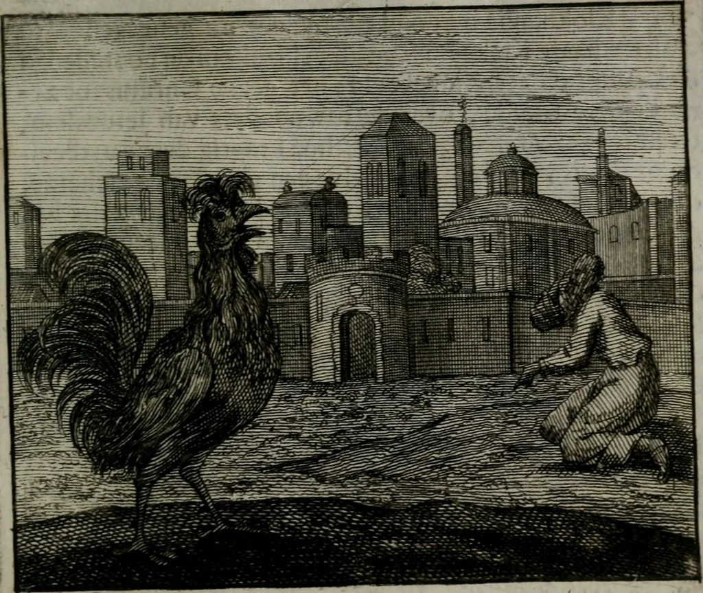 An illustration from Leerzame zinnebeelden : bestaande in christelyke bedenkingen door vergelykinge eeniger schepfelen ..., 1704, leaf 178