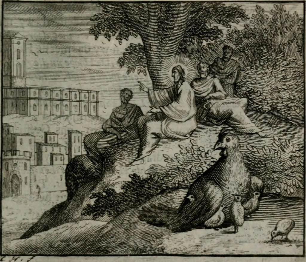 An illustration from Leerzame zinnebeelden : bestaande in christelyke bedenkingen door vergelykinge eeniger schepfelen ..., 1704, leaf 180