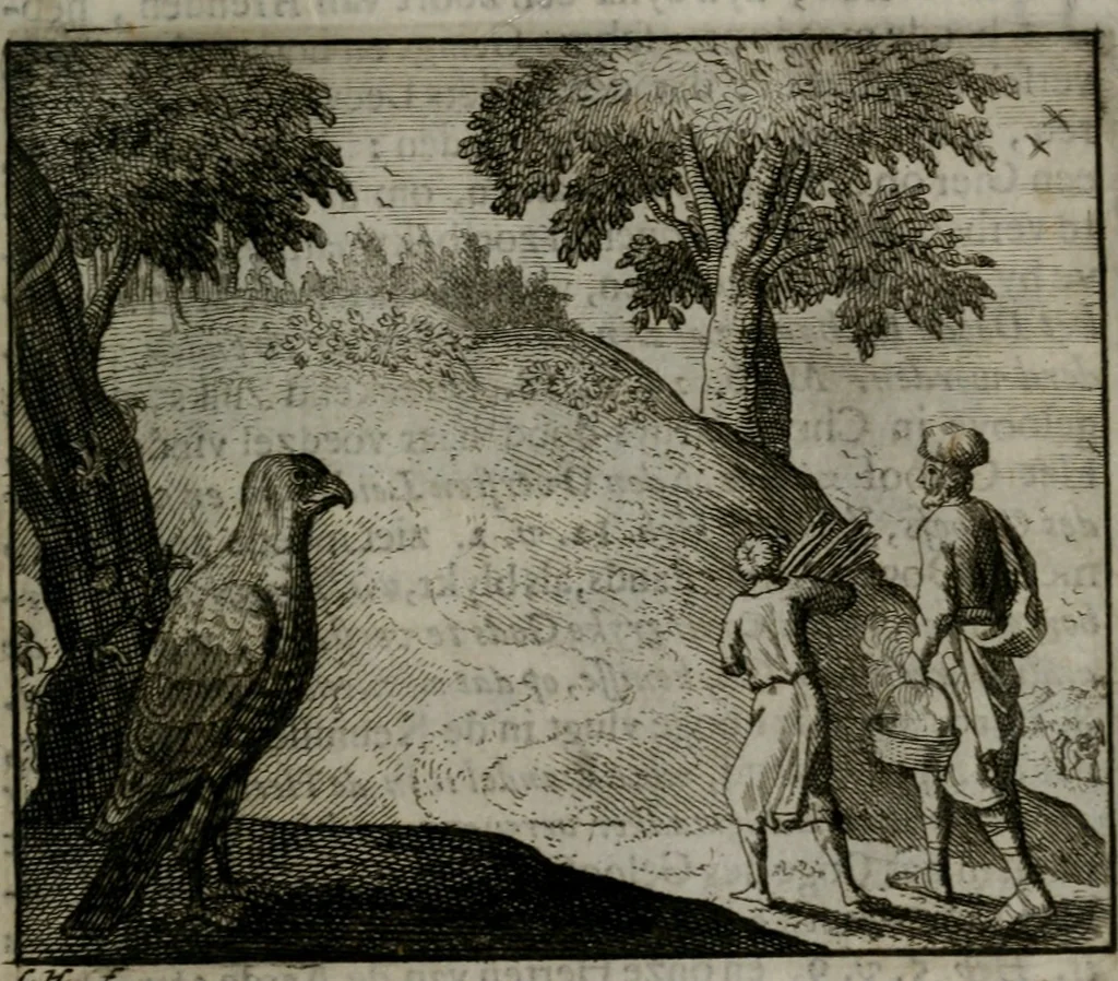 An illustration from Leerzame zinnebeelden : bestaande in christelyke bedenkingen door vergelykinge eeniger schepfelen ..., 1704, leaf 182