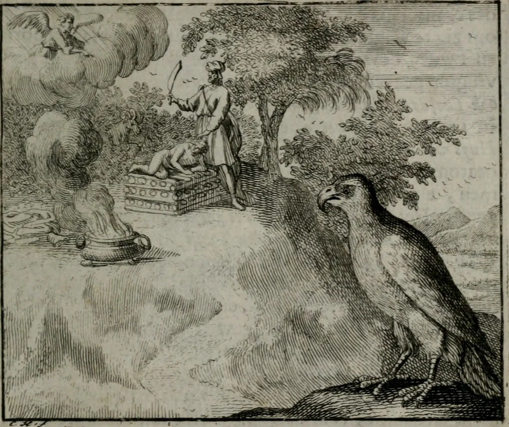 An illustration from Leerzame zinnebeelden : bestaande in christelyke bedenkingen door vergelykinge eeniger schepfelen ..., 1704, leaf 184