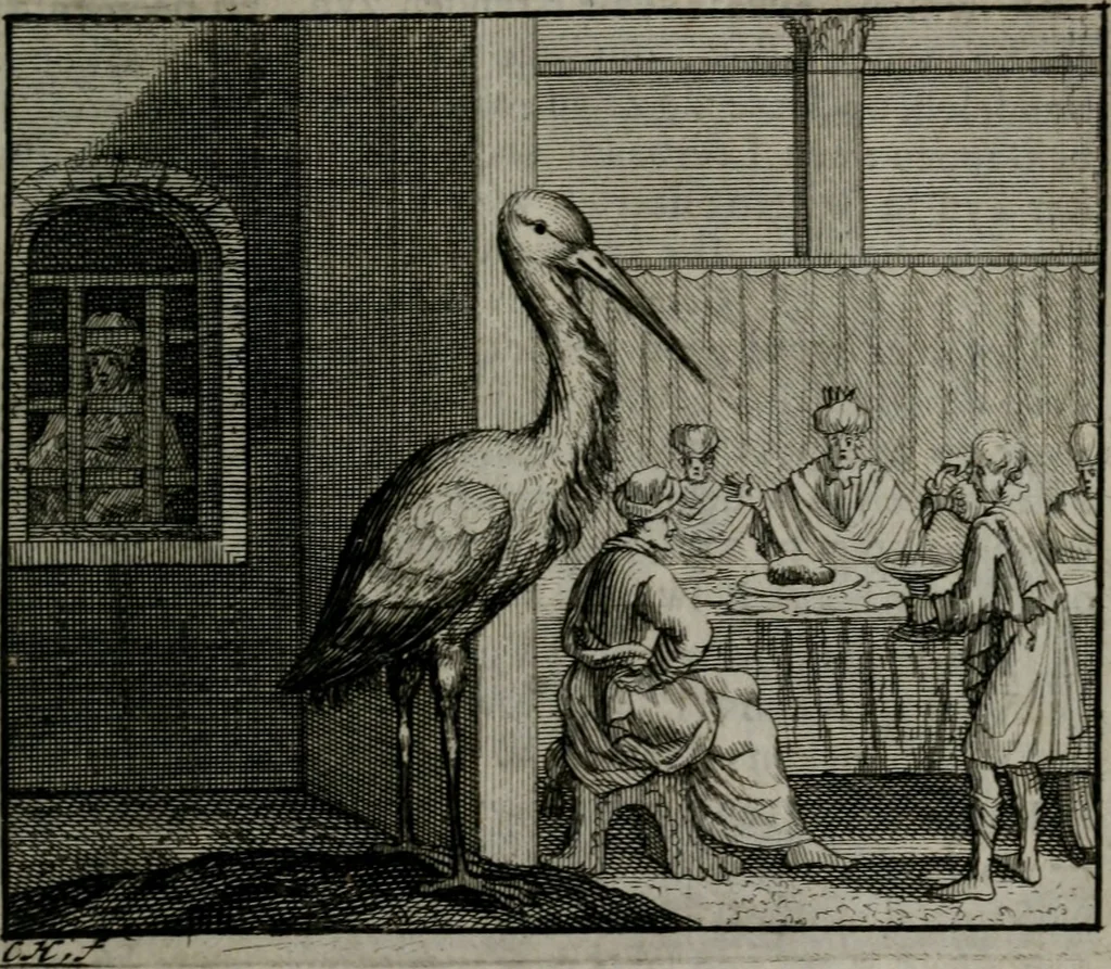 An illustration from Leerzame zinnebeelden : bestaande in christelyke bedenkingen door vergelykinge eeniger schepfelen ..., 1704, leaf 186
