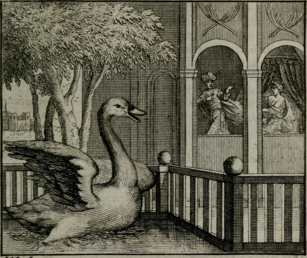 An illustration from Leerzame zinnebeelden : bestaande in christelyke bedenkingen door vergelykinge eeniger schepfelen ..., 1704, leaf 190
