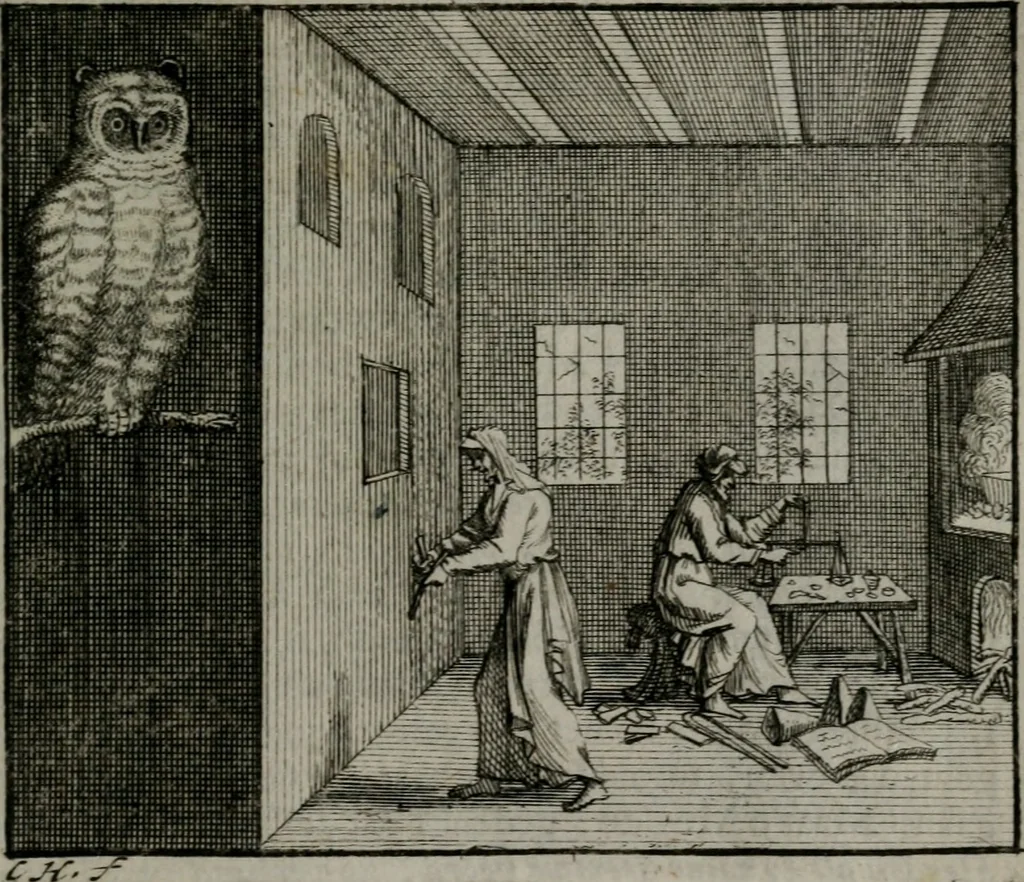 An illustration from Leerzame zinnebeelden : bestaande in christelyke bedenkingen door vergelykinge eeniger schepfelen ..., 1704, leaf 198