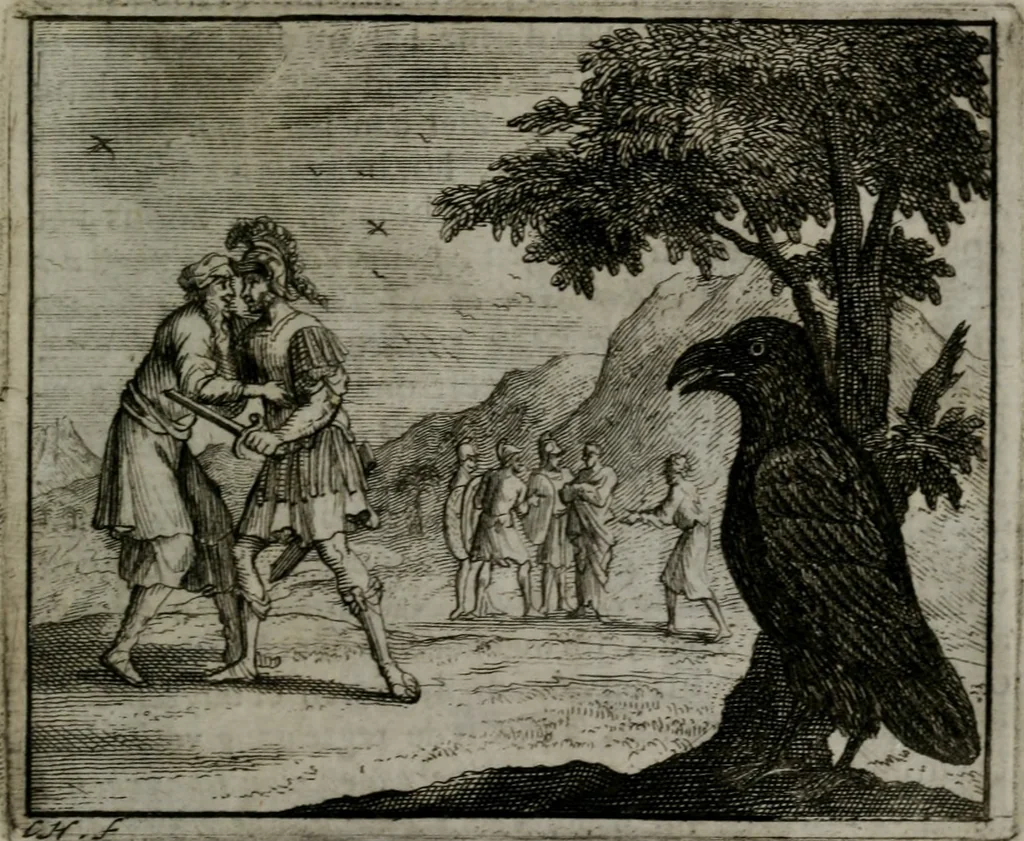 An illustration from Leerzame zinnebeelden : bestaande in christelyke bedenkingen door vergelykinge eeniger schepfelen ..., 1704, leaf 200