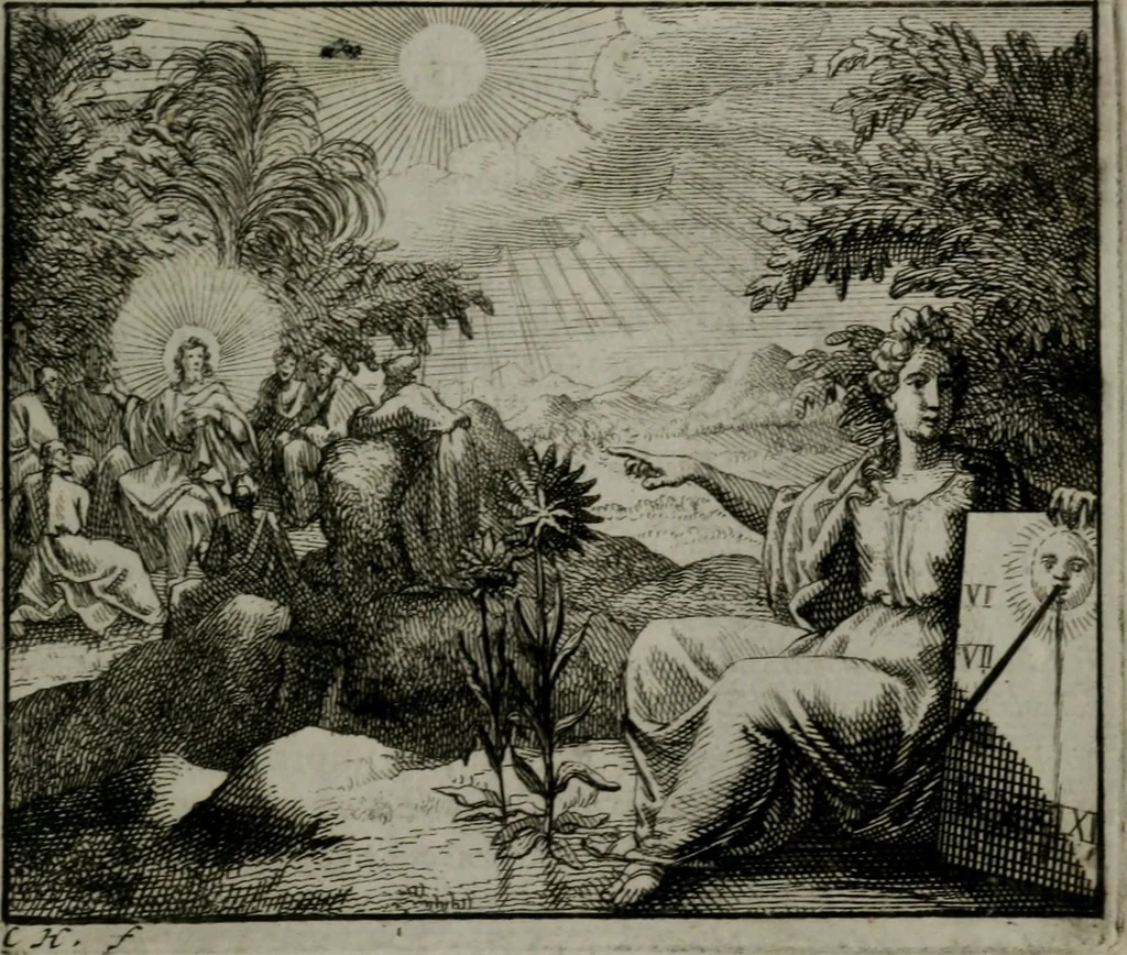 An illustration from Leerzame zinnebeelden : bestaande in christelyke bedenkingen door vergelykinge eeniger schepfelen ..., 1704, leaf 46