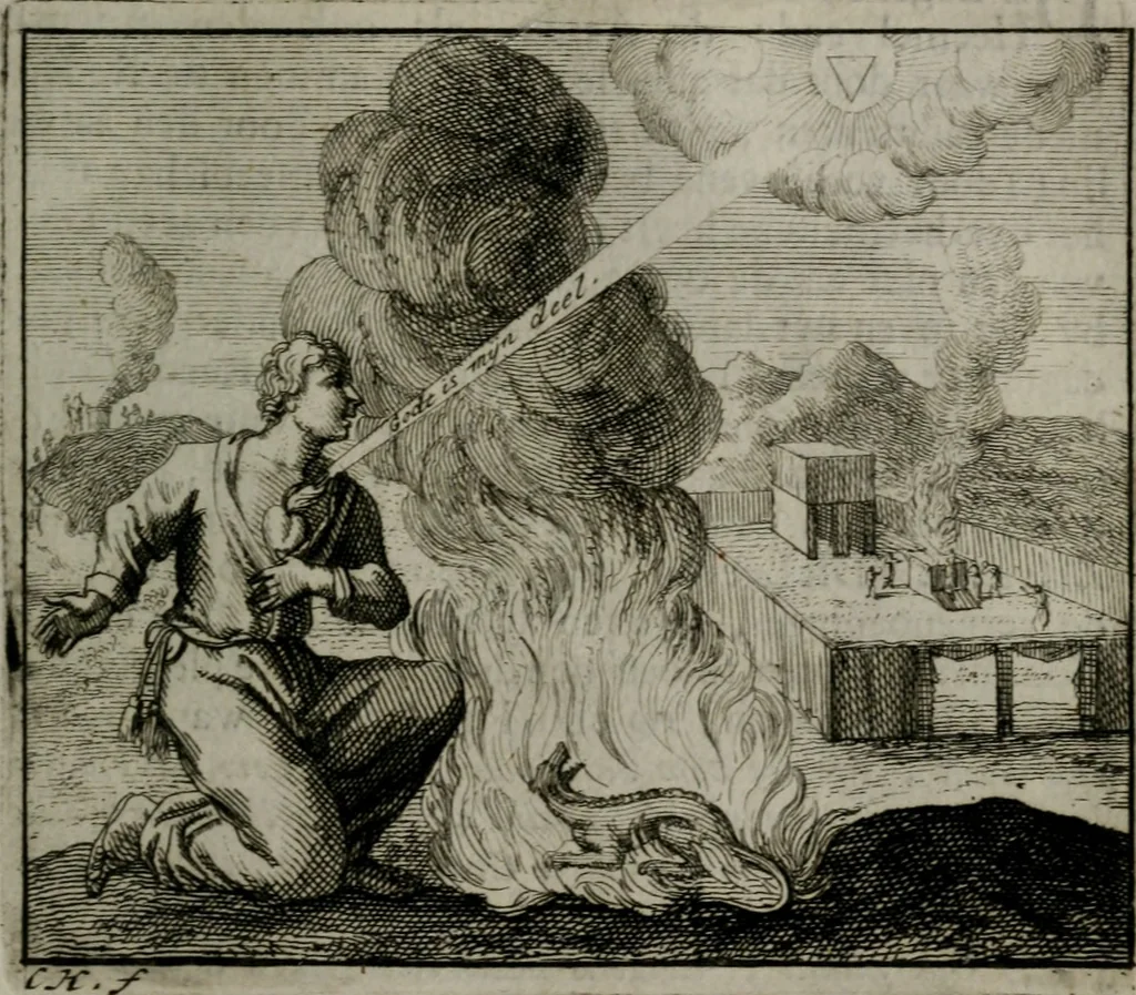 An illustration from Leerzame zinnebeelden : bestaande in christelyke bedenkingen door vergelykinge eeniger schepfelen ..., 1704, leaf 52