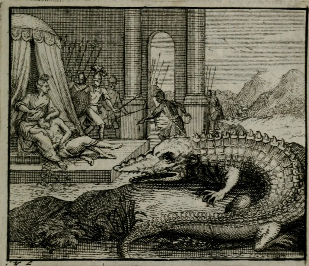 An illustration from Leerzame zinnebeelden : bestaande in christelyke bedenkingen door vergelykinge eeniger schepfelen ..., 1704, leaf 74