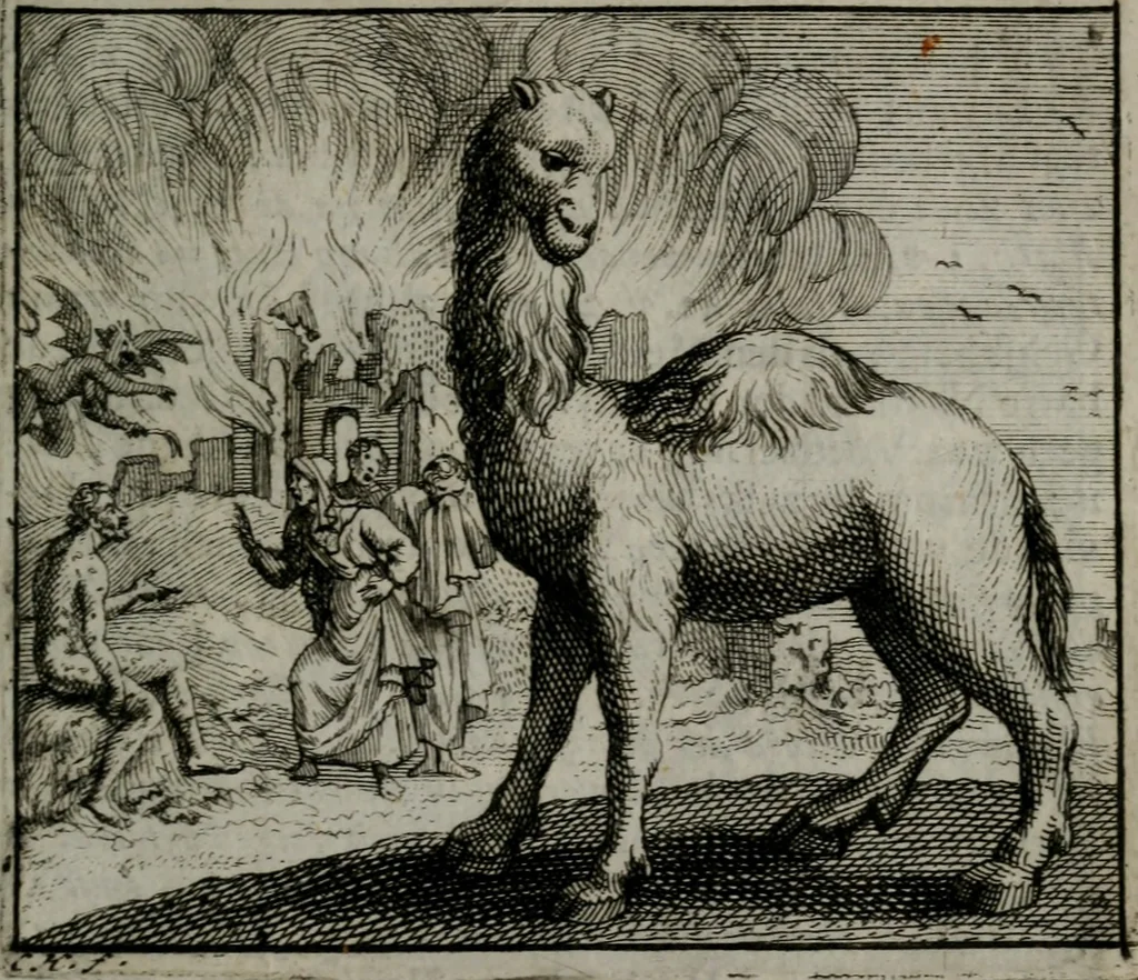 An illustration from Leerzame zinnebeelden : bestaande in christelyke bedenkingen door vergelykinge eeniger schepfelen ..., 1704, leaf 80