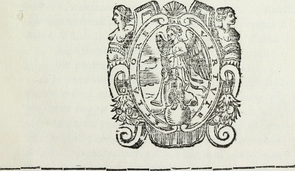 An illustration from Le essequie celebratesi nella chiesa delle MM. RR. Madri di S. Orsola di Mantoua : d'ordine della serenissima signora arciduchessa Isabella Clara d' Austria, duchessa di Mantoua, Monferrato, &c., per la morte dell' imperatrice augustissima Claudia Felice lei nipote, 1676, leaf 4