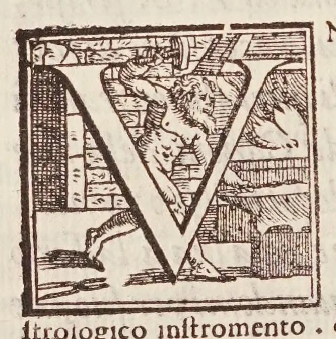 An illustration from L'efemeridi di M. Gioseppe Moleto ... per anni XVIII : lequali cominciano dall'anno corrente di Cristo Saluatore, 1563, & si terminano alla fine dell'anno 1580 : con ogni diligenza, al meridiano della magnifica & felice città di Vinegia calculate : aggiuntoui i Canoni, ò introduttioni chiarissimamente scritte in lingua italiana, & diuise in sei libri : ne' quali, oltre il modo di oprare le dette efemeridi si trattano tutte le uere regole della scienza astrologica ... --, 1563, leaf 224