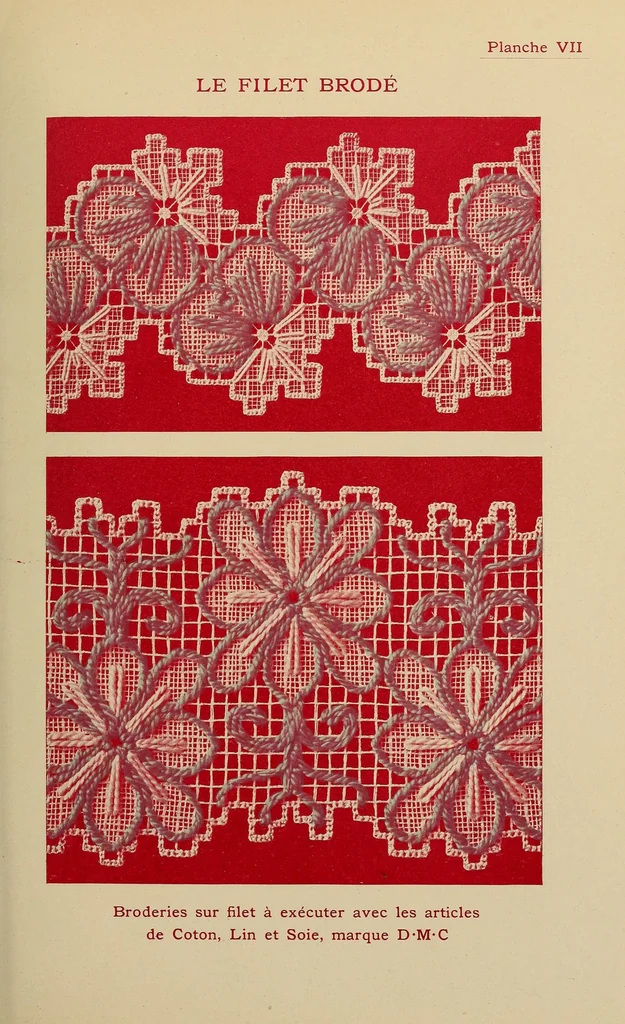 An illustration from Le Filet brodé, 1900, leaf 51