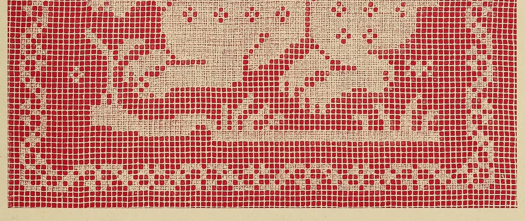 An illustration from Le Filet brodé, 1900, leaf 71