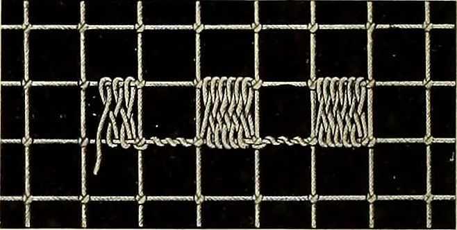 An illustration from Le filet-guipure, 1870, leaf 11