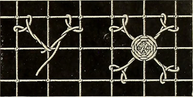 An illustration from Le filet-guipure, 1870, leaf 12