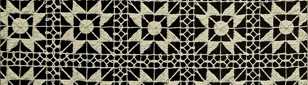 An illustration from Le filet-guipure, 1870, leaf 22