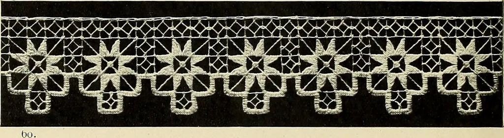 An illustration from Le filet-guipure, 1870, leaf 29