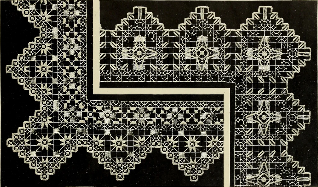 An illustration from Le filet-guipure, 1870, leaf 30