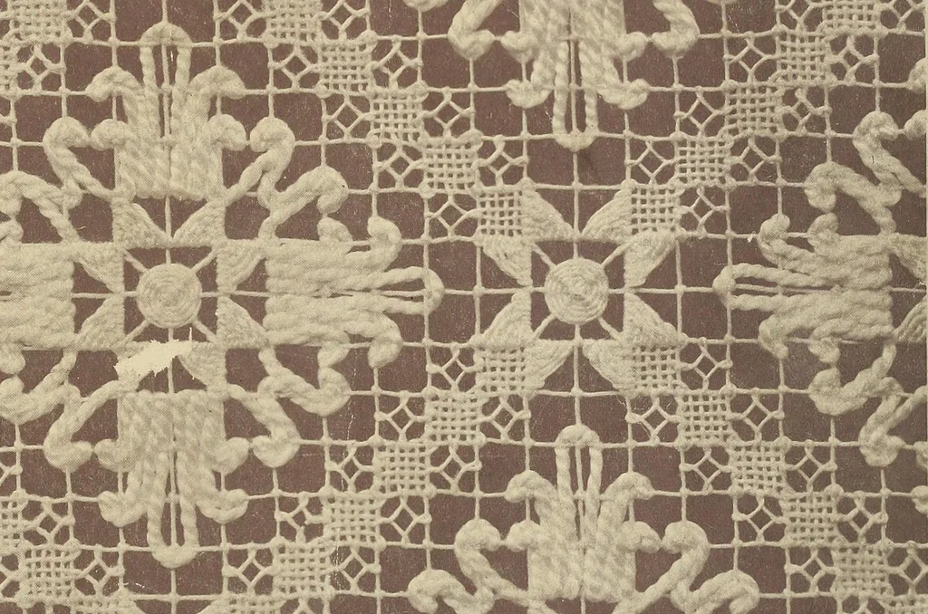 An illustration from Le filet-guipure, 1870, leaf 4